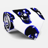 Blue Skull Pop Art Fantasy Neckwear Stropdas (Opgerold)