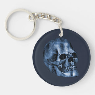 Blue Skull Scary Cool and Unique Gothic Halloween Sleutelhanger