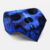 BLUE SKULL STROPDAS (Opgerold)
