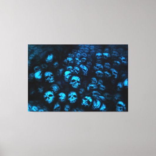 Blue Skulls Leinwand Canvas Afdruk (Voorkant)