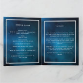 Blue sky argent photo élégant programme funéraire (Intérieur)