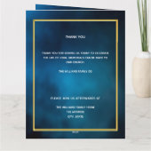 Blue sky argent photo élégant programme funéraire (Dos)