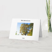 Blue Sky & Autumn Foliage - Aangepaste Verjaardag  Kaart (Achterkant)