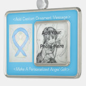 Blue Sky Awareness Ribbon Angel Ornament (Links)