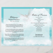 Blue Sky begrafenisprogramma Sjabloon (Achterkant)