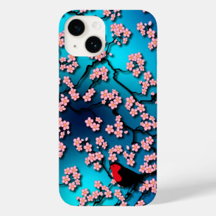 Blue Sky Bird Cherry Blossom Case-Mate iPhone 14 Hoesje