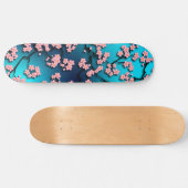 Blue Sky Bird Cherry Blossom Skateboard (Horizontaal)