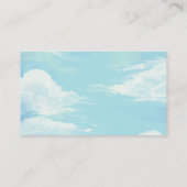 Blue Sky Cloud Diaper Raffle Insert Kaart Visitekaartje (Achterkant)
