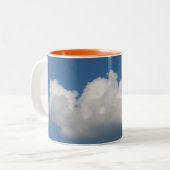 Blue Sky Cloud-Mok Tweekleurige Koffiemok (Voorkant links)