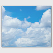 Blue Sky Clouds Background Skies Heaven Design Cadeaupapier (Vlak)