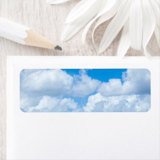 Blue Sky Clouds Background Skies Heaven Design Etiket (Insitu)