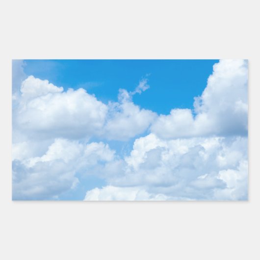 Blue Sky Clouds Background Skies Heaven Design Rechthoekige Sticker (Voorkant)