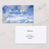 Blue Sky Clouds - Carte de visite standard (Devant / Derrière)