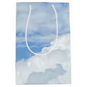 BLUE SKY CLOUDS FOTO MEDIUM GIFT BAG CADEAUZAKJE (Voorkant)