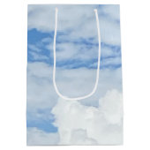 BLUE SKY CLOUDS FOTO MEDIUM GIFT BAG CADEAUZAKJE (Achterkant)