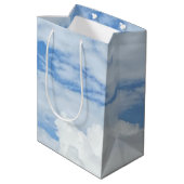BLUE SKY CLOUDS FOTO MEDIUM GIFT BAG MEDIUM CADEAUZAKJE (Achterkant Gekanteld)