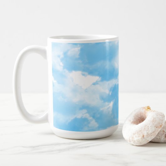 Blue Sky Clouds Koffiemok (Met donut)
