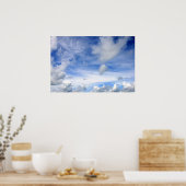Blue Sky Clouds - Poster (Keuken)