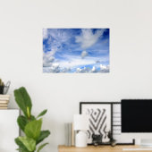 Blue Sky Clouds - Poster (Thuiskantoor)