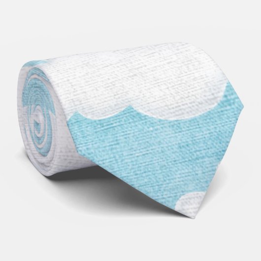 Blue Sky Clouds - Stropdas (Opgerold)