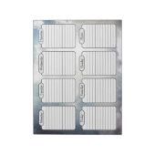 Blue Sky & Clouds Weekplanner Scheur weg Notitieblok (Gedraaid)