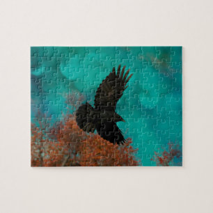Blue Sky Crow Art Legpuzzel