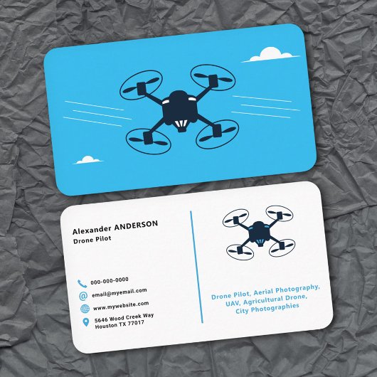 Blue Sky - Drone Pilot Visitekaartje