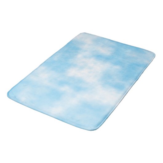Blue Sky en Cloud Art Custom Badmat (Gekanteld)