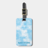 Blue Sky en Cloud Art Custom Bagagelabel (Voorkant verticaal)