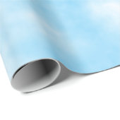 Blue Sky en Cloud Art Custom Cadeaupapier (Rol Hoek)