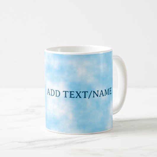 Blue Sky en Cloud Art Custom Koffiemok (Voorkant rechts)