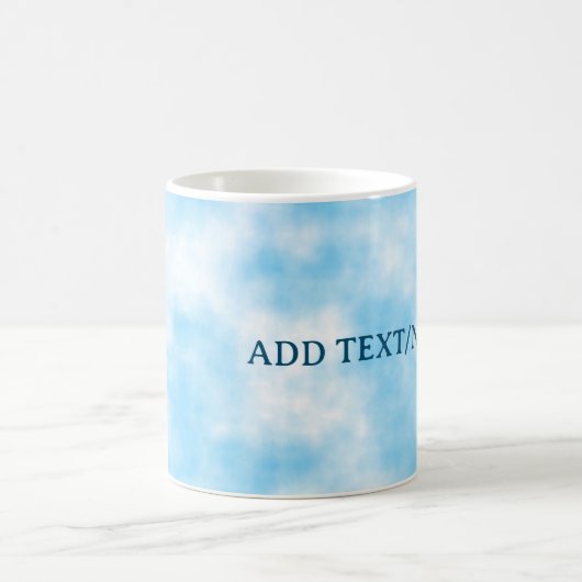 Blue Sky en Cloud Art Custom Koffiemok (Center)
