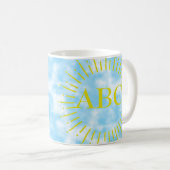 Blue Sky en Cloud Art Custom Koffiemok (Voorkant rechts)