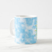 Blue Sky en Cloud Art Custom Koffiemok (Voorkant links)