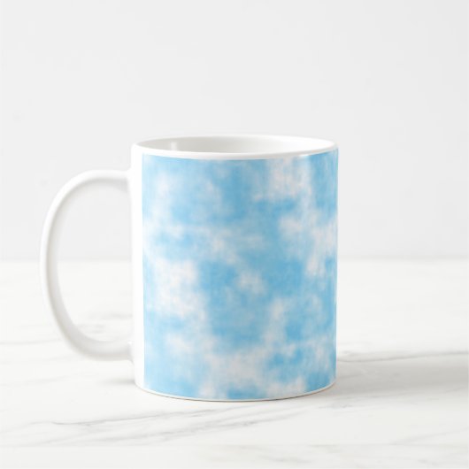 Blue Sky en Cloud Art Custom Koffiemok (Links)
