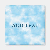 Blue Sky en Cloud Art Custom Magneet (Voorkant)