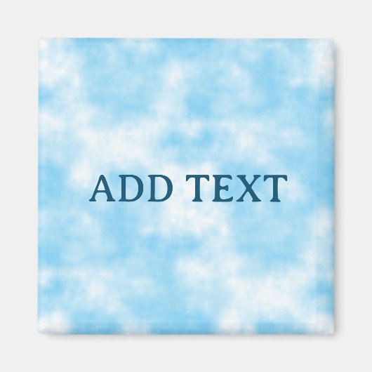 Blue Sky en Cloud Art Custom Magneet (Voorkant)