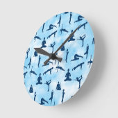 Blue Sky en Cloud Art Custom Ronde Klok (Hoek)
