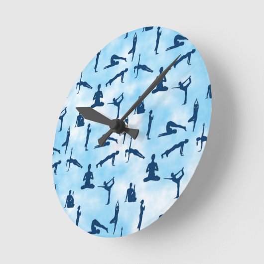 Blue Sky en Cloud Art Custom Ronde Klok (Hoek)