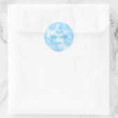 Blue Sky en Cloud Art Custom Ronde Sticker (Tas)