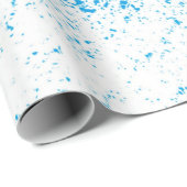 Blue Sky en Falling Snow Christmas Wrapping Paper Cadeaupapier (Rol Hoek)
