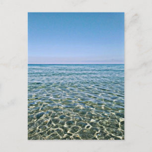 Blue Sky en mooie Calm Zee Briefkaart