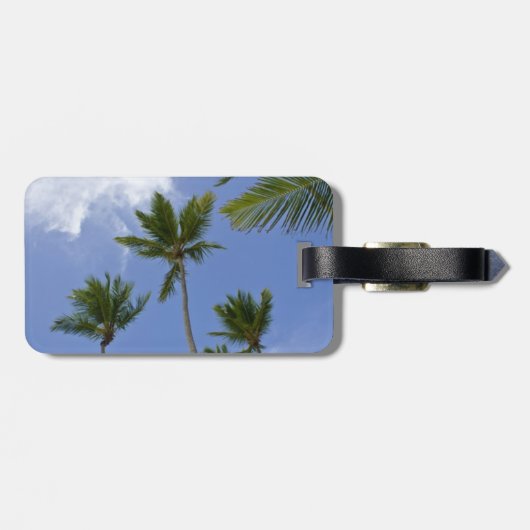 Blue Sky en Palm Trees Bagagelabel (Achterkant horizontaal)