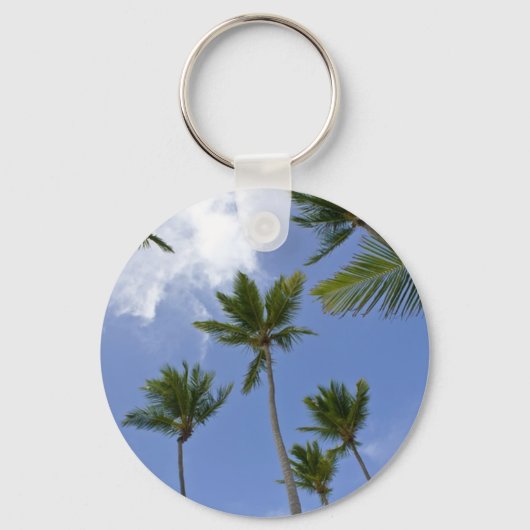 Blue Sky en Palm Trees Sleutelhanger (Voorkant)