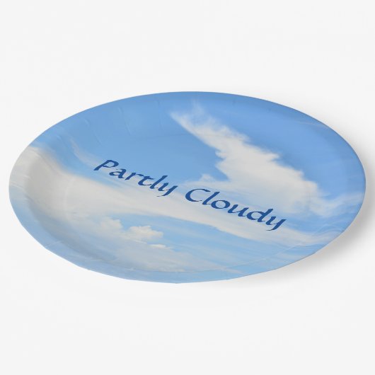 Blue Sky en White Cloud  Papieren Bordje (Gekanteld)