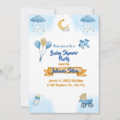 Blue sky enfants invitation (Devant)