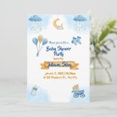 Blue sky enfants invitation (Debout devant)