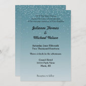 Blue Sky Falling Stars Wedding Kaart (Voorkant / Achterkant)