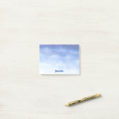 Blue Sky Float Away Custom Name Post-it® Notes (Op bureau)