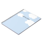 Blue Sky, Fluffy White Clouds Sjabloon, Notitieboek (Linkerzijde)